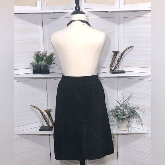 Atlantic Beach Black Suede Leather A Line Skirt 2X - Picture 3 of 8